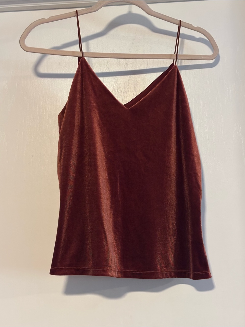Maurices Velvet V-Neck Cami - Rust